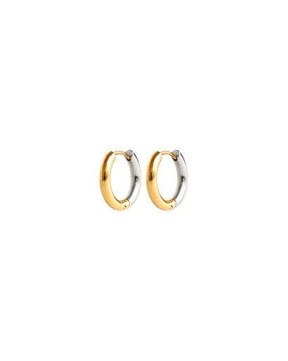 Boucles d'oreilles Huggie bicolores - arloca