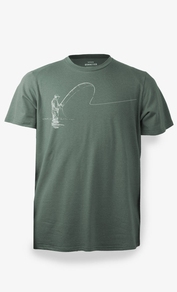 T-shirt Ligné Sauge - arloca