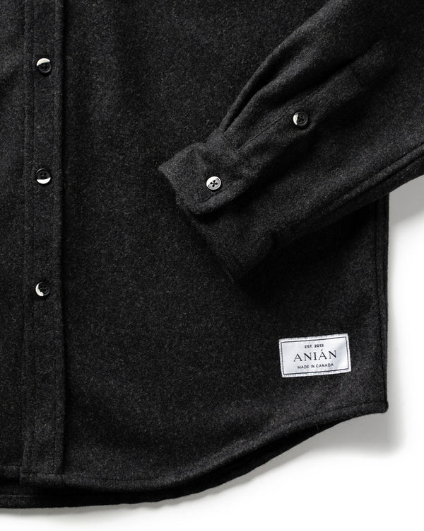 Chemise en laine charcoal - arloca