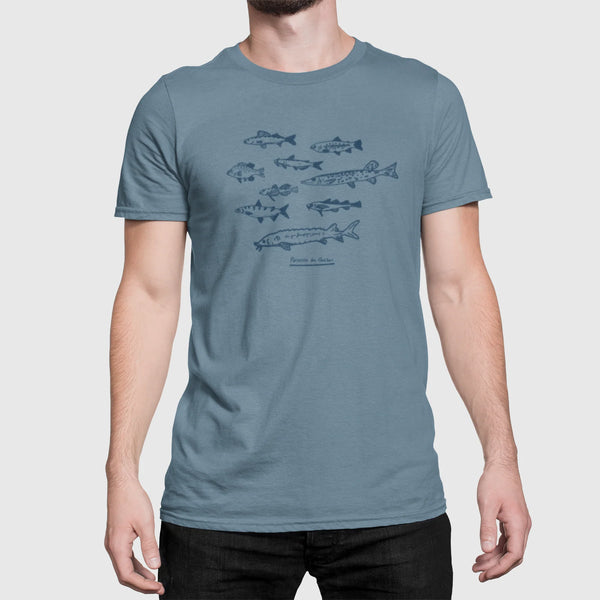 T-shirt Poissons bleu - arloca