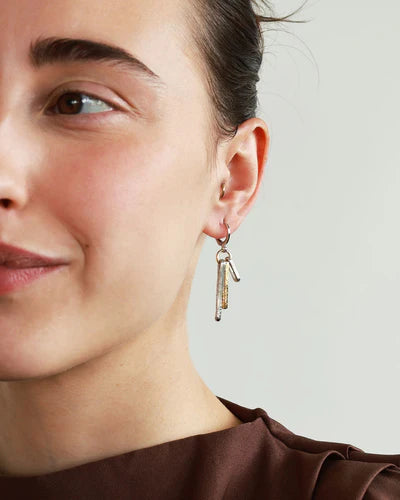 Boucles d'oreilles Flamma Deux tons - arloca