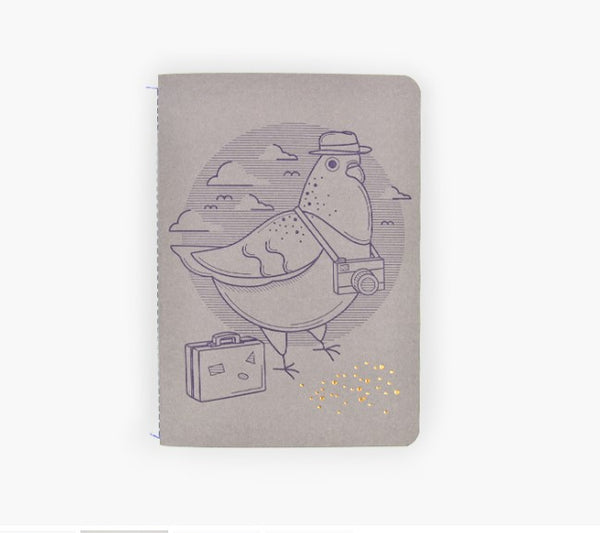 Carnet de note cousu Pigeon voyageur - arloca