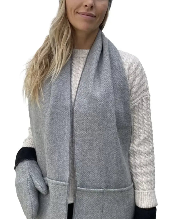 Écharpe avec poche doublée grise - arloca