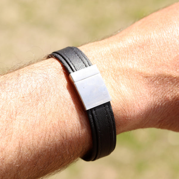Bracelet en cuir pour homme classique - arloca
