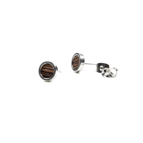 Boucles d'oreilles rondes en bois - arloca