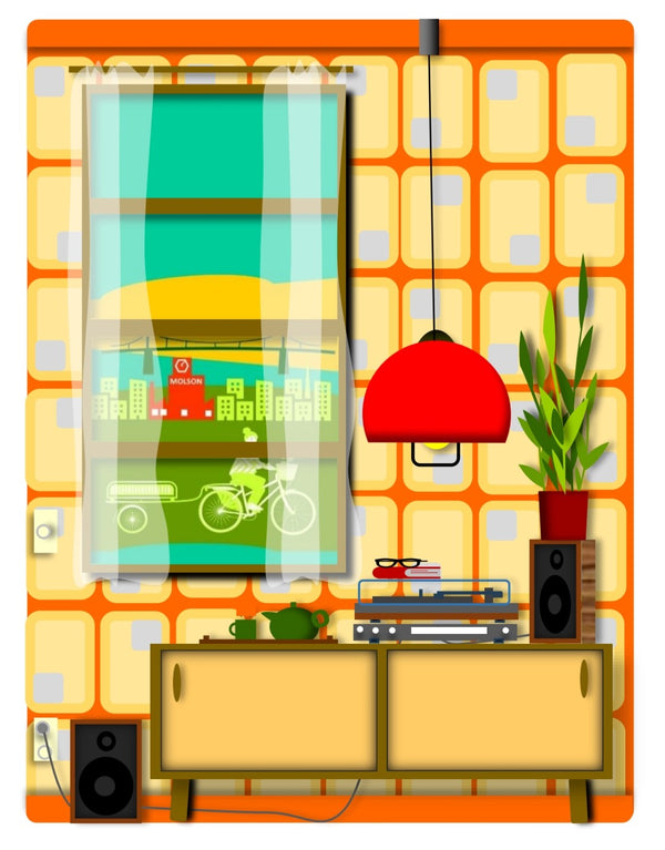 Carte de souhaits La bibliothèque - arloca