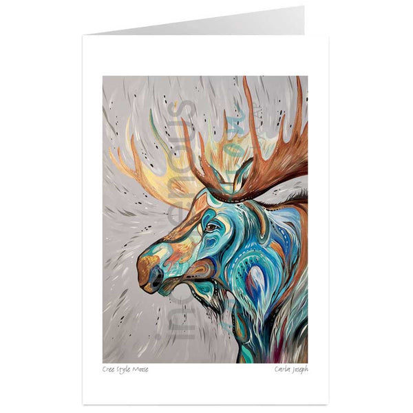 Carte de souhaits L'orignal de style Cri - arloca