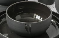 Bol repas noir de charbon - arloca
