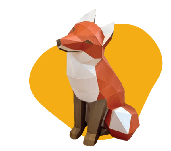 Kit de casse-têtes en 3D Le renard assis - arloca