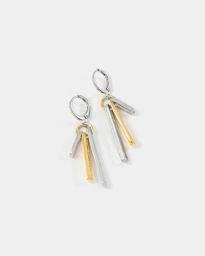 Boucles d'oreilles Flamma Deux tons - arloca