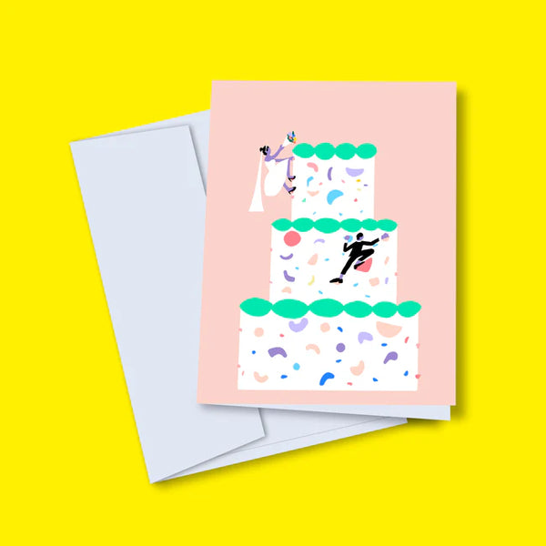 Carte de souhaits Mariage et escalade - arloca