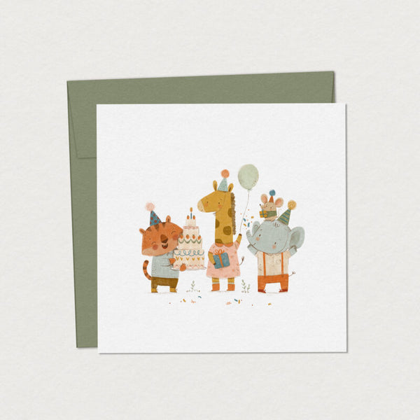 Carte de souhaits Savane en fête