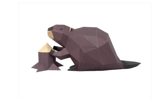 Kit de casse-têtes en 3D Le castor assis - arloca