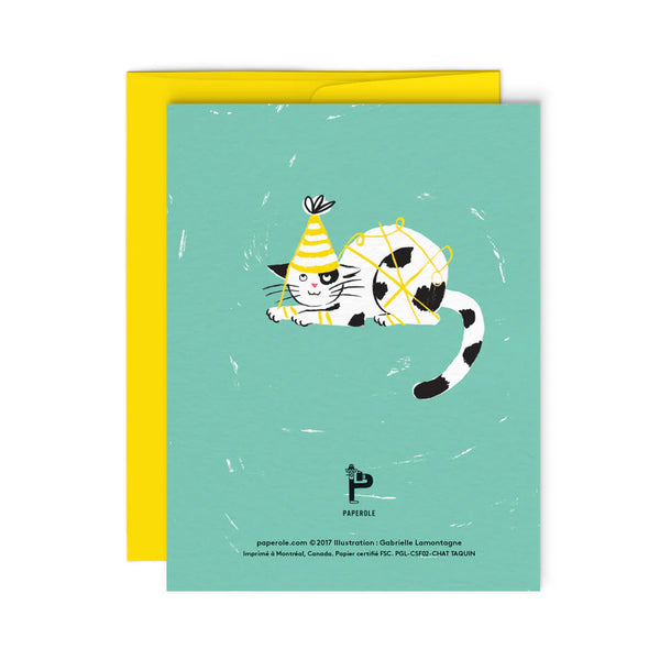 Carte de souhaits Chat taquin