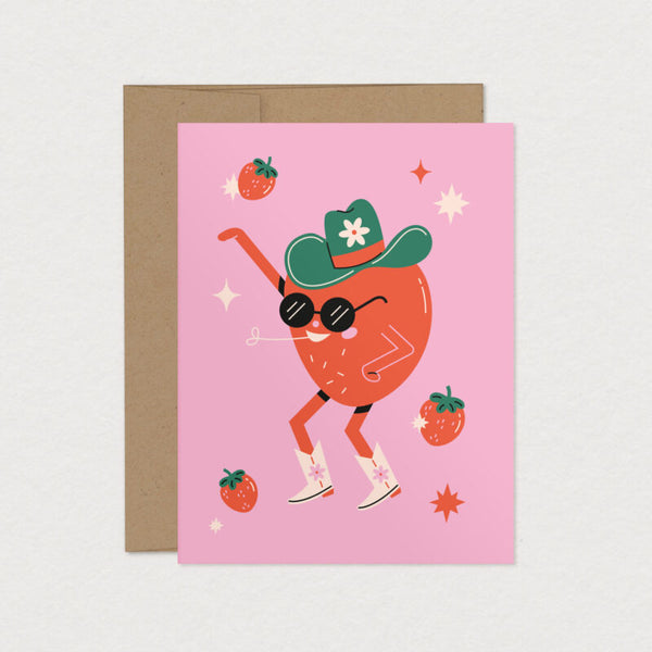Carte de souhaits Strawberry Swing