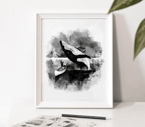 Affiche Baleine Jeu de confiance - arloca