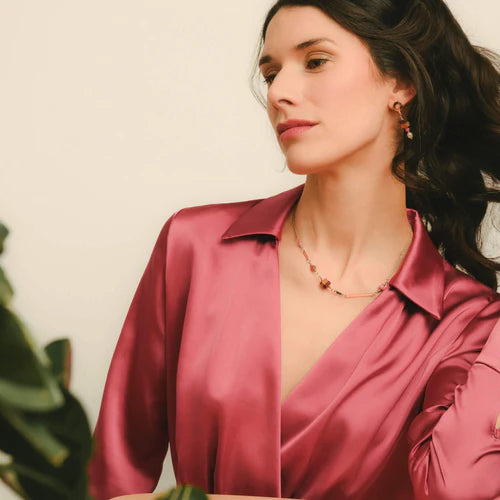 Collier Oumari rose - arloca