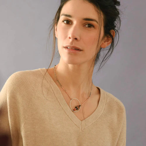 Collier Mangor orange, rose