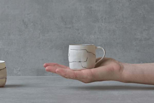 Tasse à espresso De Noir et Blanc - arloca