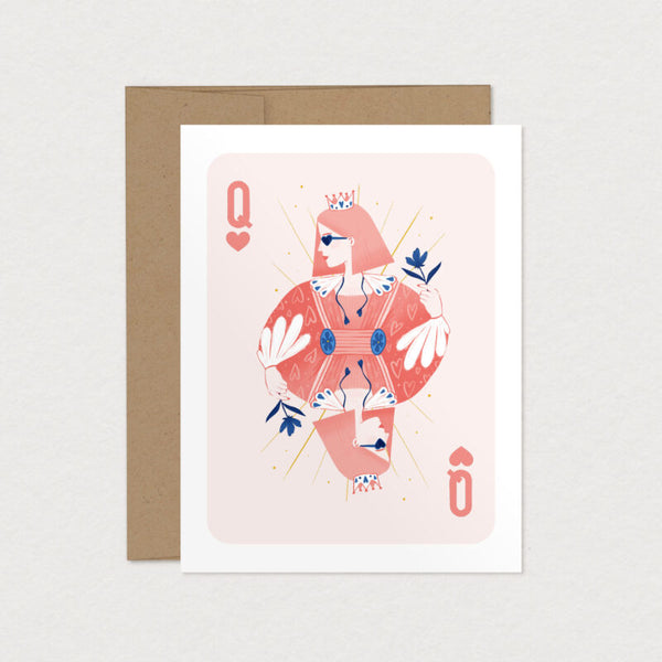 Carte de souhaits Dame de coeur