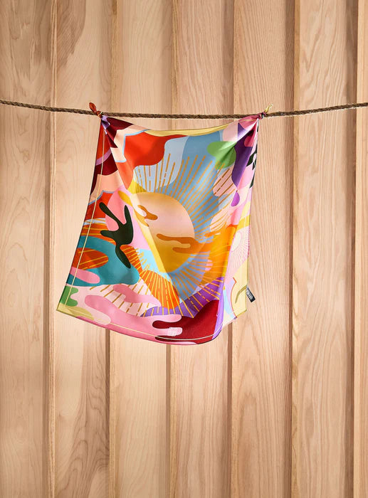 Petit foulard en soie Soleil levant