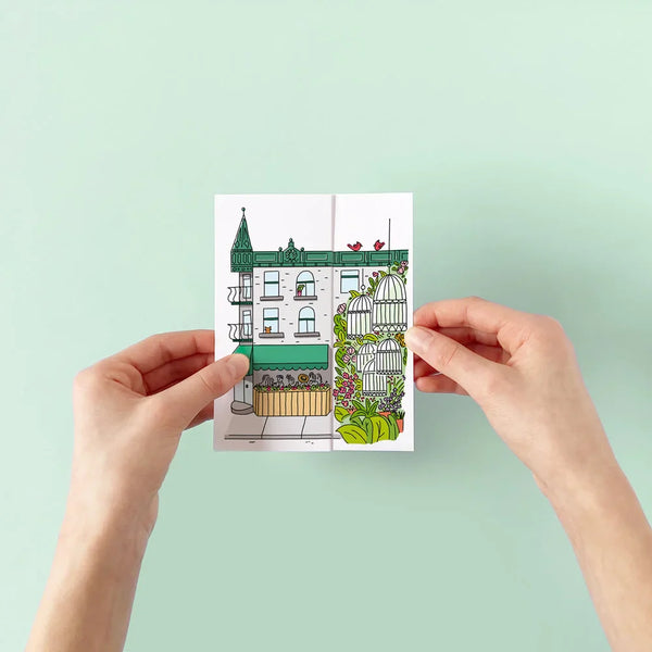 Carte de souhaits à déplier Mile-End Montréal