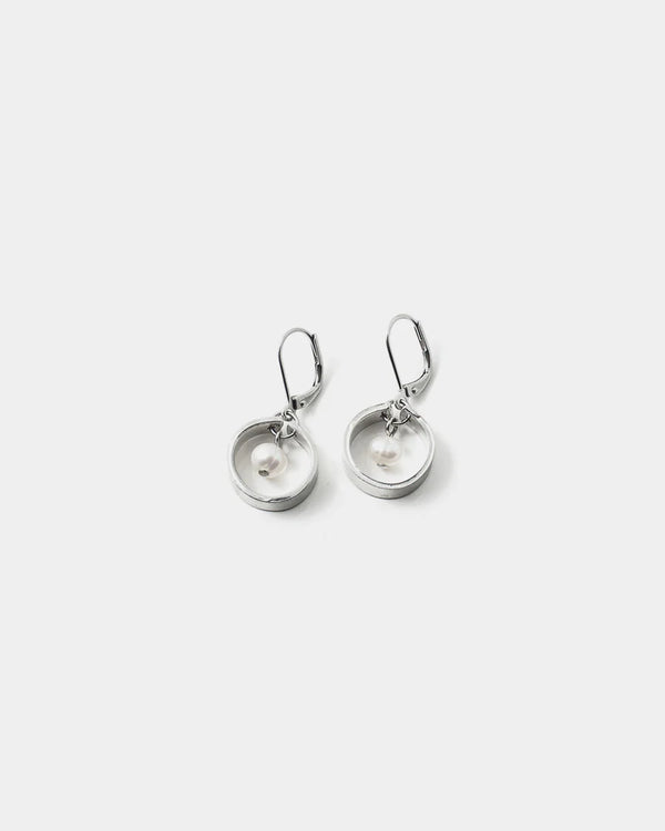 Boucles d'oreilles andrea argent et perle - arloca