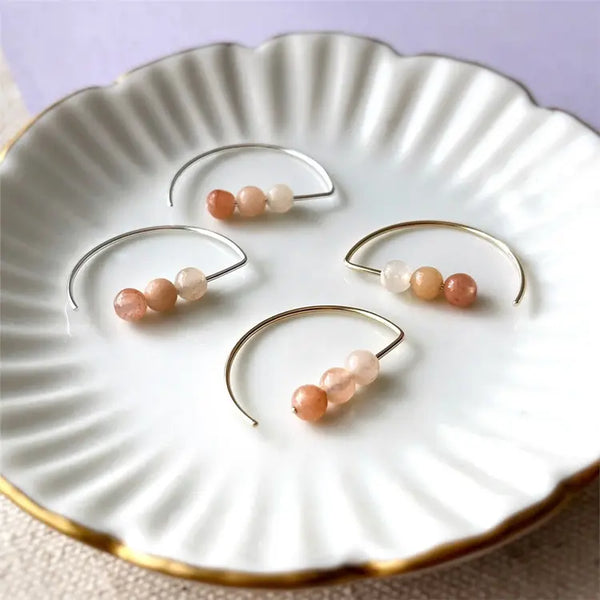 Boucles d'oreilles demi lune argent - arloca