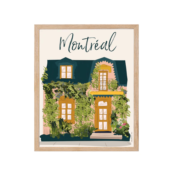 Carte postale Façade de Montréal au printemps - arloca