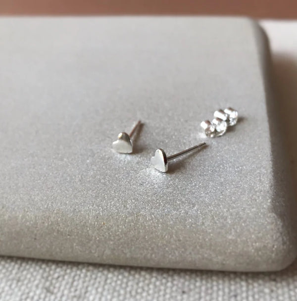 Boucles d'oreilles mini coeur argent - arloca