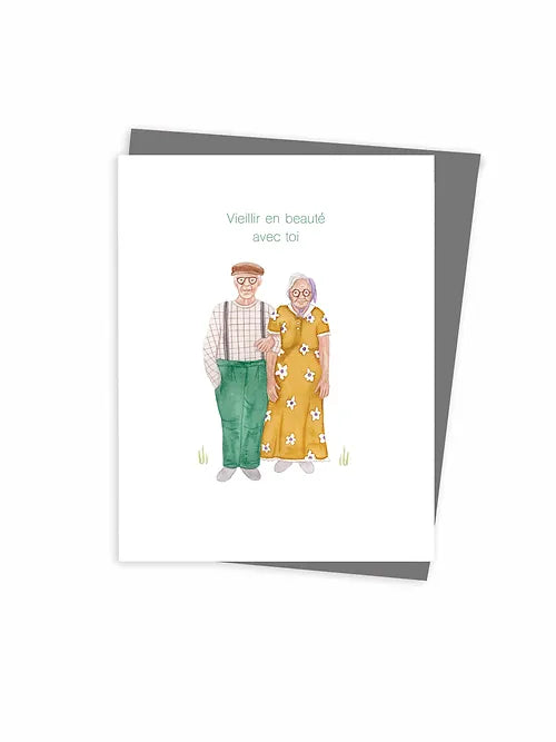 Carte de souhaits Vieillir avec toi - arloca
