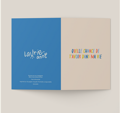Carte de souhaits Quelle chance de t'avoir dans ma vie - arloca