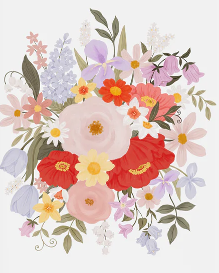 Carte de souhaits Explosin florale - arloca