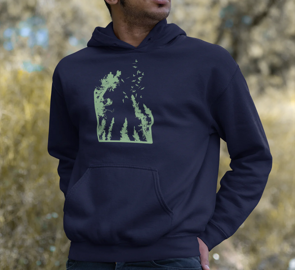 Hoodie Ciel des bois marine - arloca