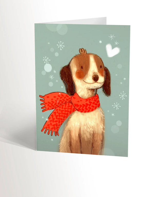 Carte de voeux Le Chien au foulard - arloca