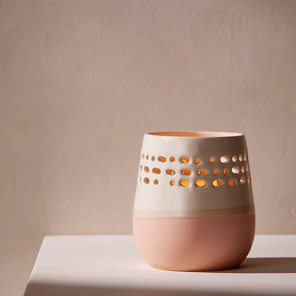 Lanterne en céramique rose - arloca