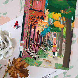 Carte postale Montréal en automne - arloca