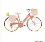 Carte de souhaits Vélo de femme - arloca