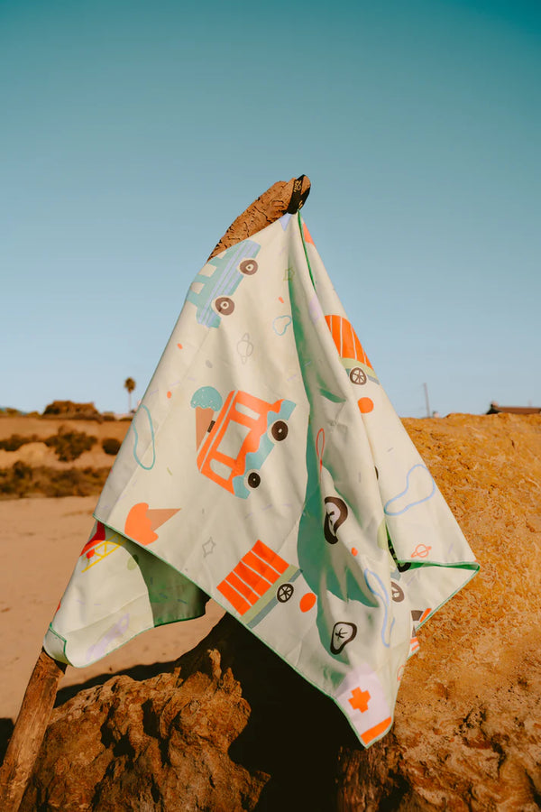 Serviette de plage en microfibre pour enfant Automobiles - arloca