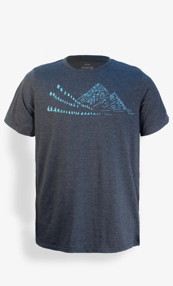 T-shirt Alpes charbon