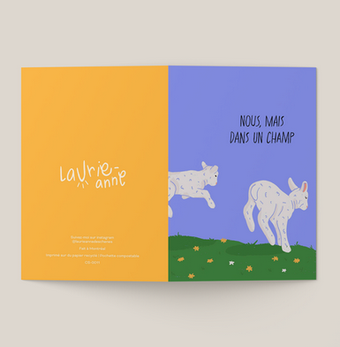 Carte de souhaits Nous, mais dans un champ - arloca