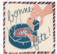 Carte de souhaits Bonne Fête Les canadiens de Montéal.