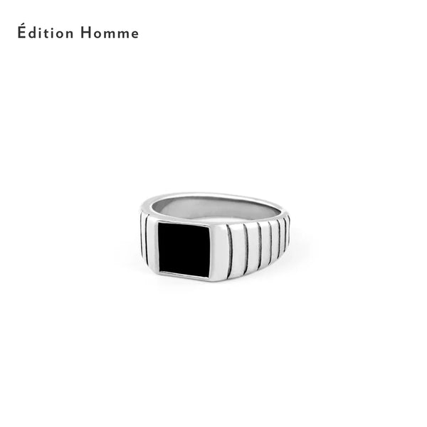 Bague London en argent pour homme - arloca