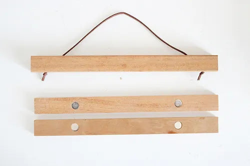 Support à affiche aimanté en teck - arloca