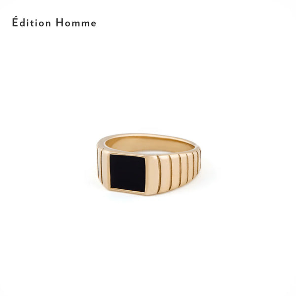 Bague London en or pour homme - arloca
