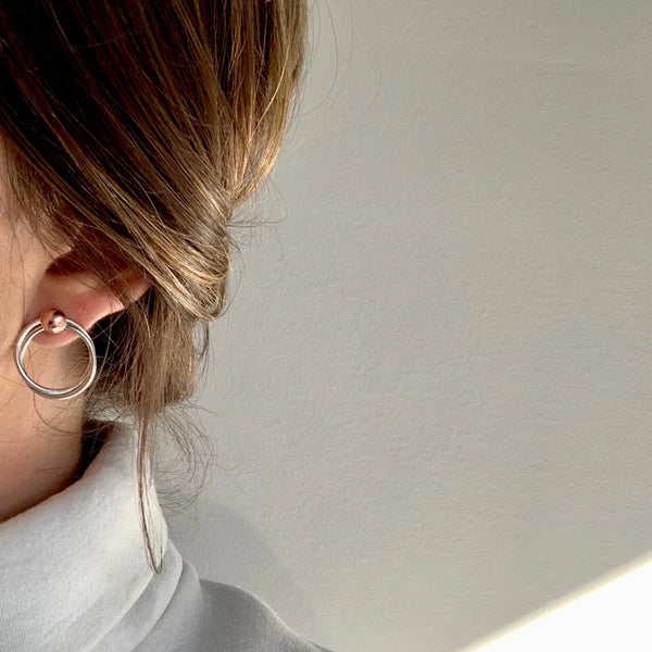 Boucles d'oreilles Anneaux entrelacés - arloca