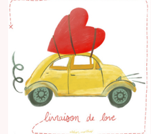 Carte de souhaits Livraison de love.