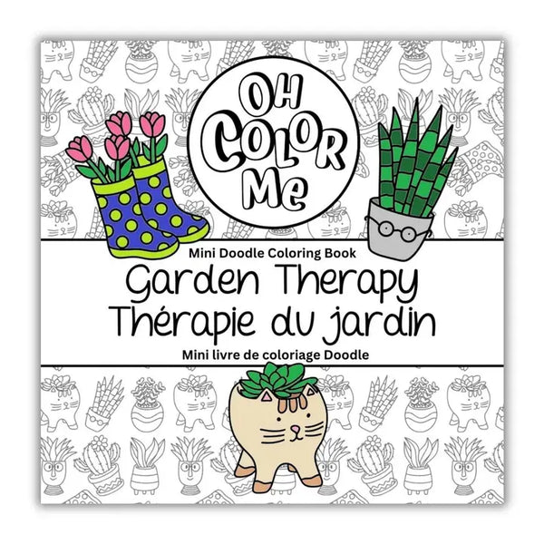 Mini livre à colorier Thérapie du jardin