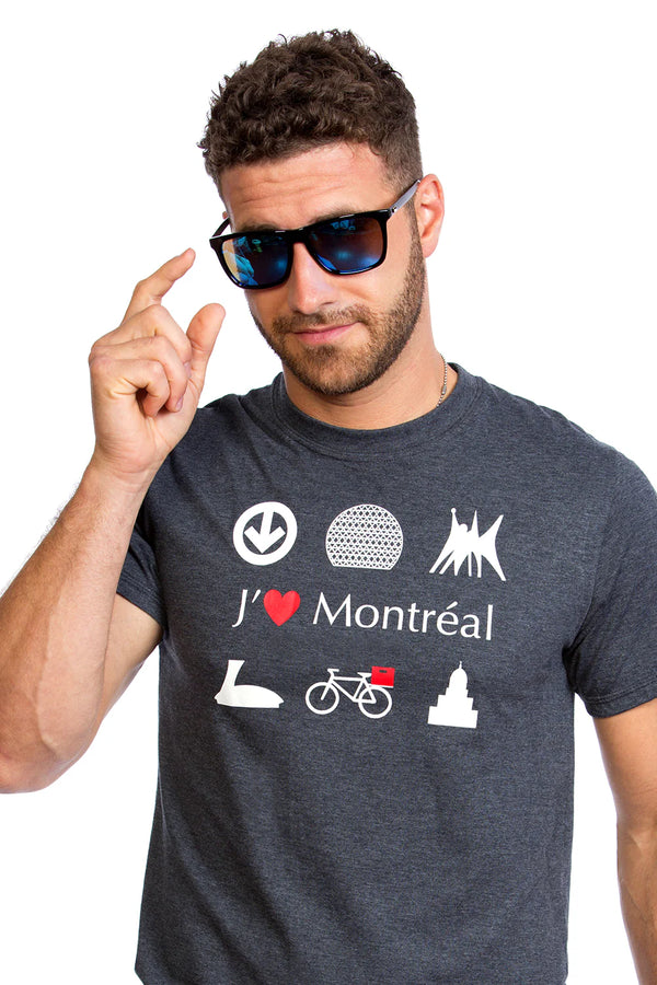 T-shirt pour homme J'aime Montréal - arloca