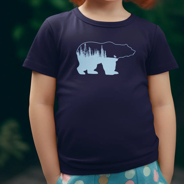 T-shirt pour enfant Ours en forêt - arloca
